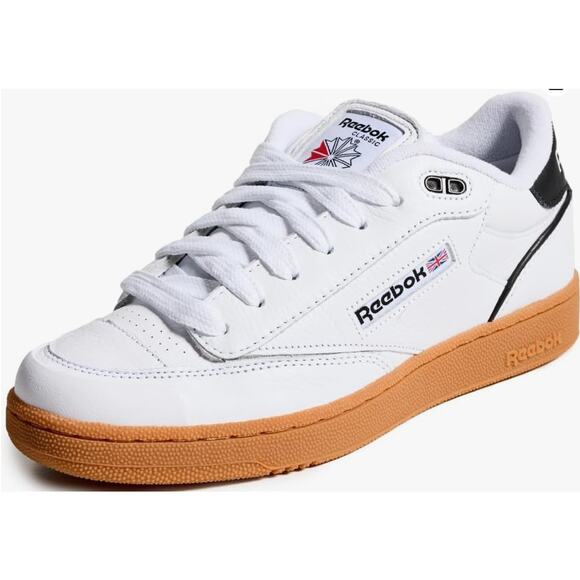 Reebok Unisex Club C Bulc Shoes, White/Black/Gum, 10,5